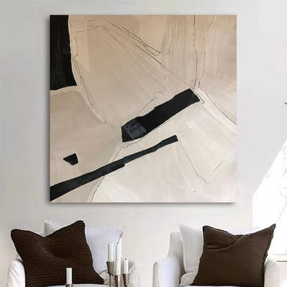 Modern Abstract Oil Painting with Neutral Tones for Contemporary Decor