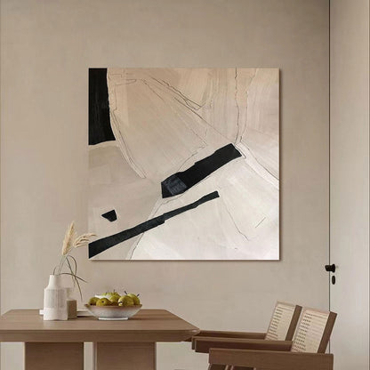 Modern Abstract Oil Painting with Neutral Tones for Contemporary Decor