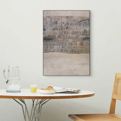 Whispering Reeds: Serene Abstract Oil Painting for Modern Home Decor