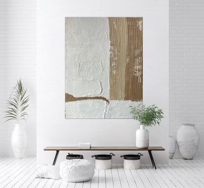 Serene Minimalist Oil Painting for Modern Home Décor