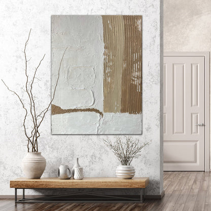 Serene Minimalist Oil Painting for Modern Home Décor