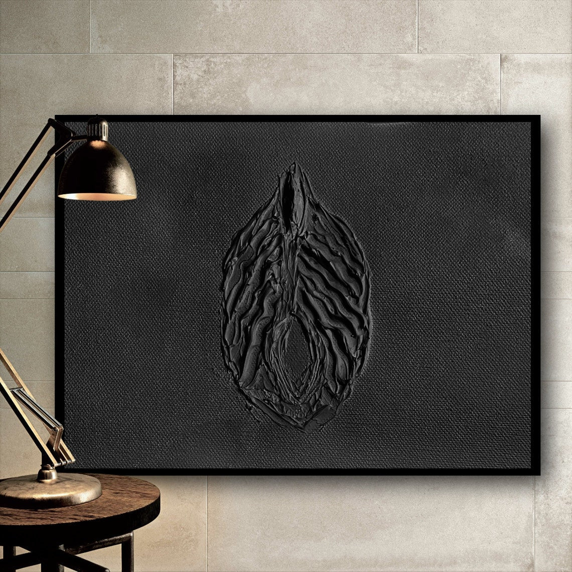 Elegant Black Oil Painting for Modern Home Décor