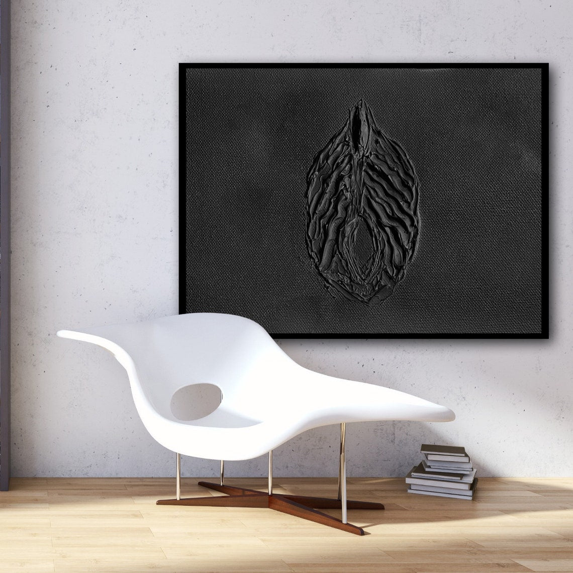 Elegant Black Oil Painting for Modern Home Décor