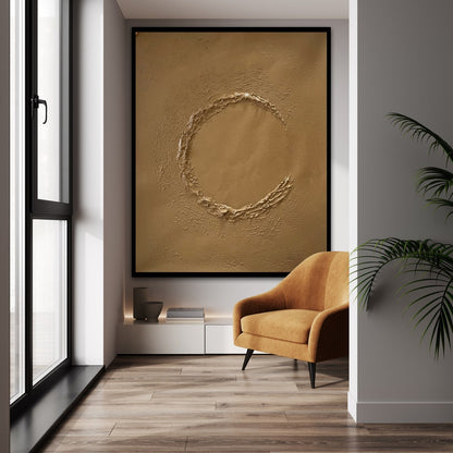 Textured Earth Tones Oil Painting | Modern Abstract Art for Home Decor