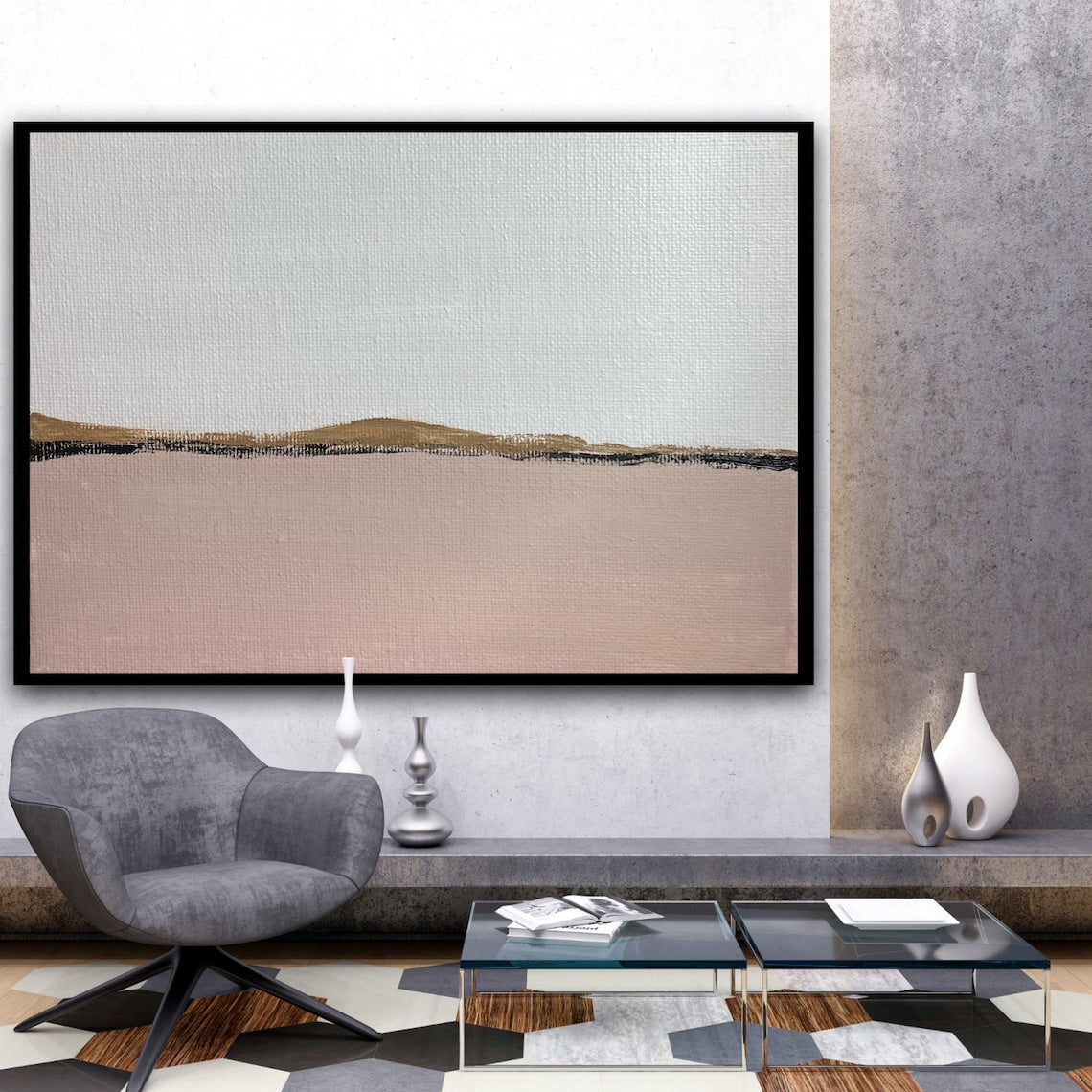 Serene Landscape Oil Painting for Modern Home Decor and Art Collections