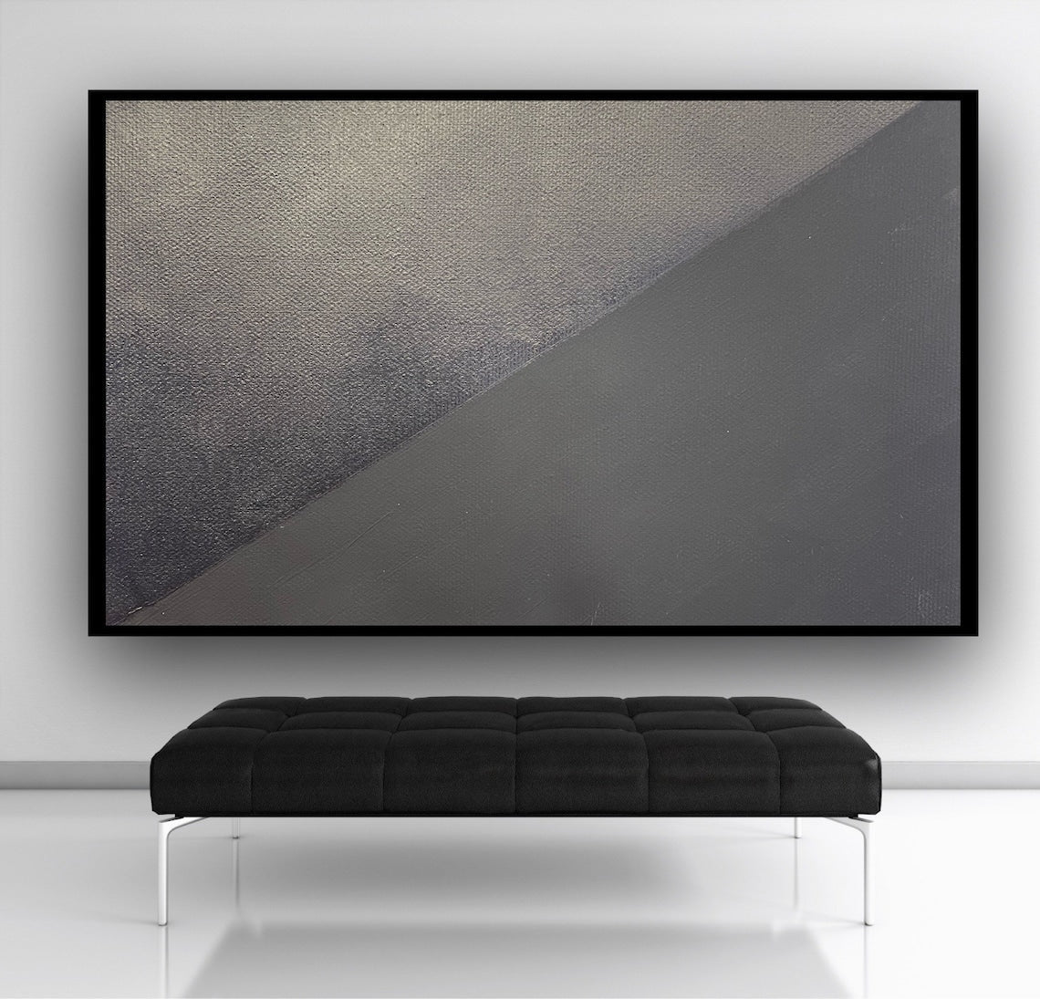 Tranquil Grey Abstract Oil Painting for Modern Home Decor