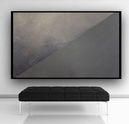 Tranquil Grey Abstract Oil Painting for Modern Home Decor