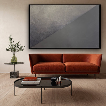 Tranquil Grey Abstract Oil Painting for Modern Home Decor