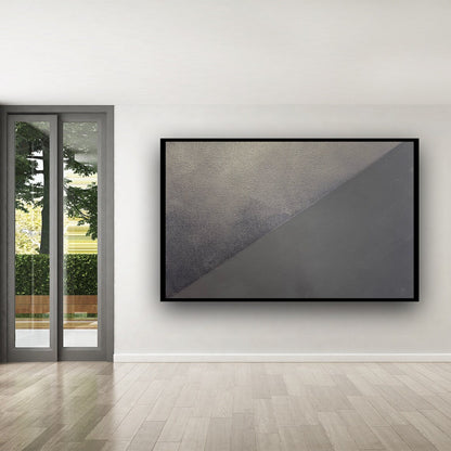 Tranquil Grey Abstract Oil Painting for Modern Home Decor