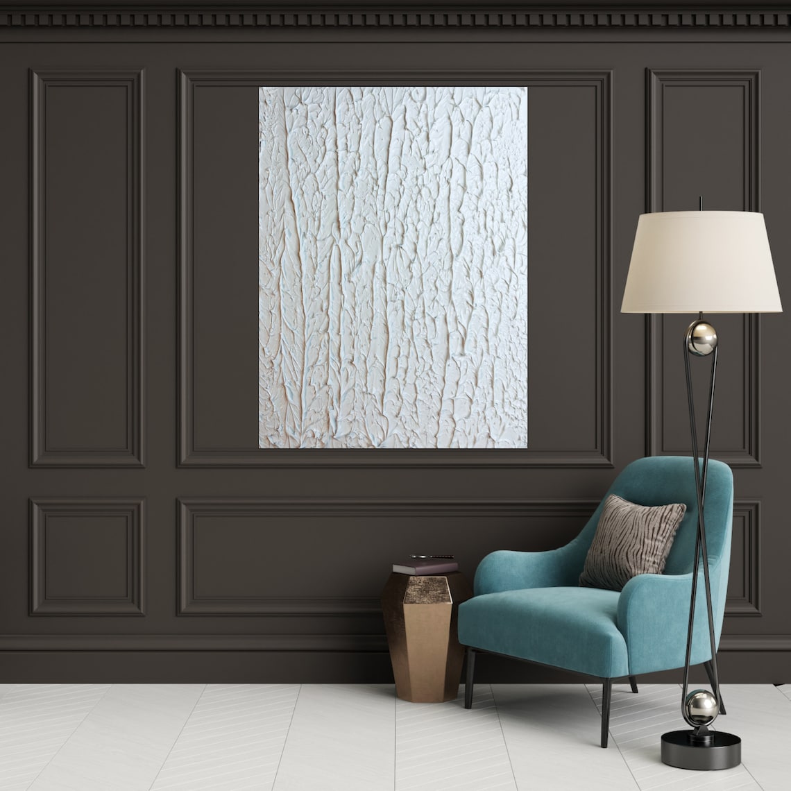 Stunning Monochrome Oil Painting for Elegant Home Decor