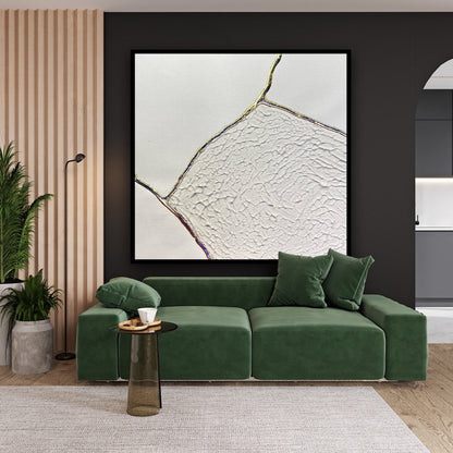 Textured Abstract Oil Painting with Subtle Cracks and Soft Hues for Modern Decor