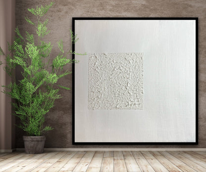Chic Monochrome Oil Painting for Contemporary Home Decor