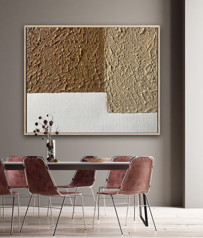 Textured Earth Tones Oil Painting for Modern Home Decor