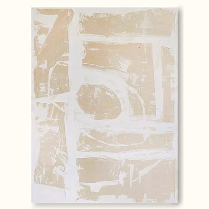 Elegant Minimalist Abstract Oil Painting for Modern Home Decor
