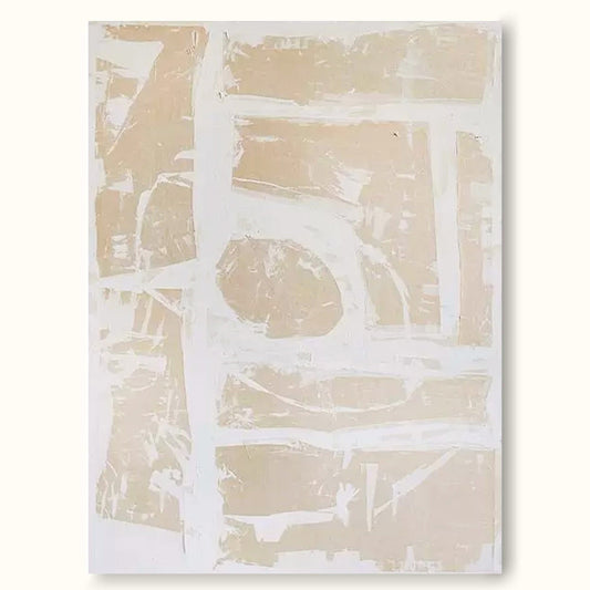 Elegant Minimalist Abstract Oil Painting for Modern Home Decor