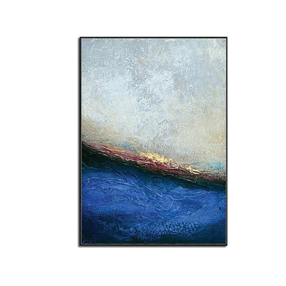 Majestic Kraken: Abstract Ocean-Inspired Oil Painting for Modern Home Decor