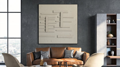 Textured Abstract Block Art for Modern Home Decor