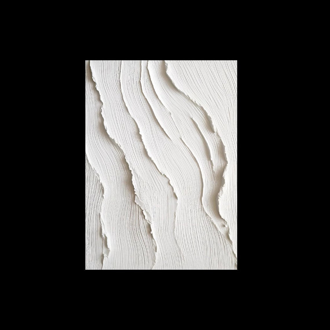 Serene Abstract White Dune Oil Painting for Modern Home Decor