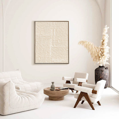 Textured Neutral Abstract Painting for Modern Home Decor