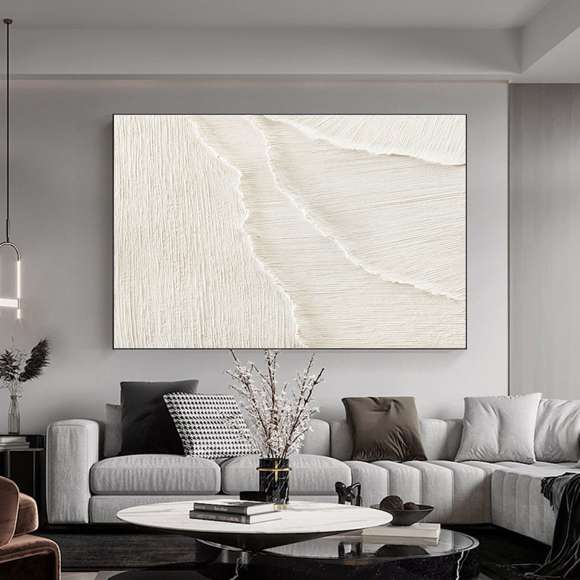 Serene Dune Landscape Oil Painting for Modern Home Decor