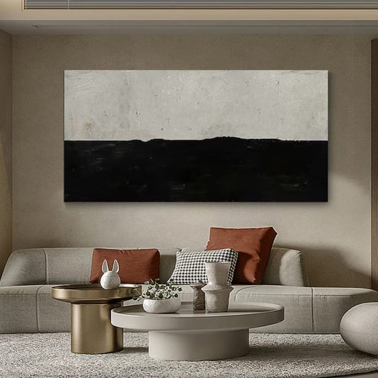 Minimalist Horizon Oil Painting for Modern Home Décor