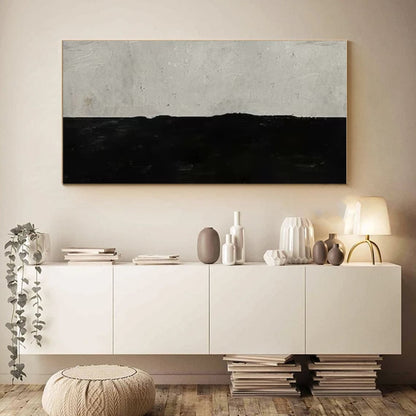 Minimalist Horizon Oil Painting for Modern Home Décor