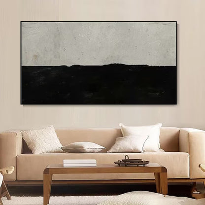 Minimalist Horizon Oil Painting for Modern Home Décor