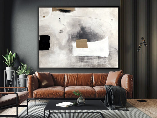 Modern Abstract Oil Painting with Ethereal Brushstrokes for Contemporary Decor