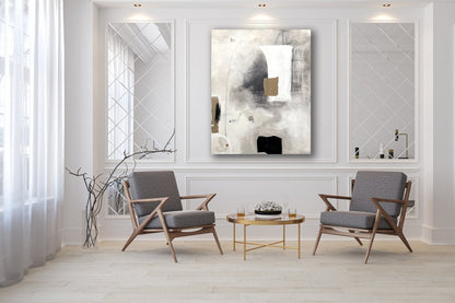 Modern Abstract Oil Painting with Ethereal Brushstrokes for Contemporary Decor