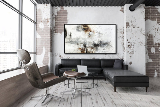 Urban Abstract Landscape Painting for Modern Home Decor