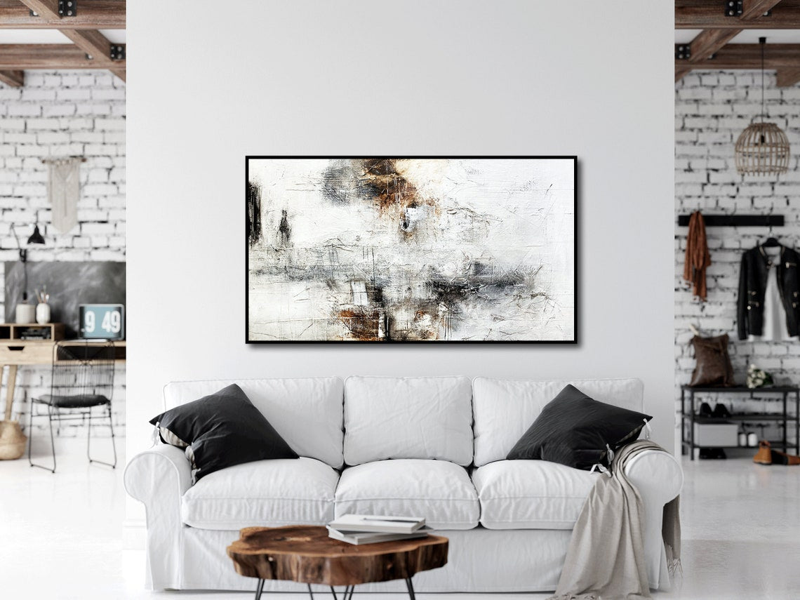 Urban Abstract Landscape Painting for Modern Home Decor