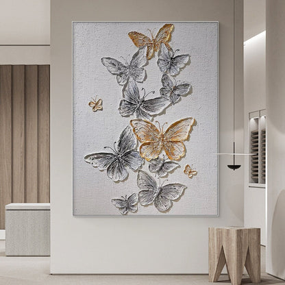 Elegant Butterfly Oil Painting for Modern Home Décor