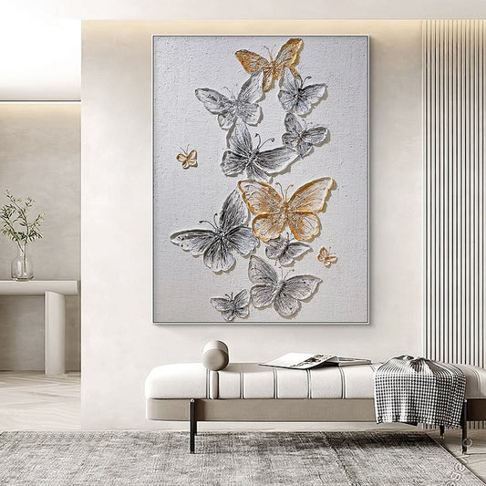Elegant Butterfly Oil Painting for Modern Home Décor