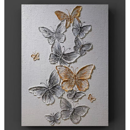 Elegant Butterfly Oil Painting for Modern Home Décor