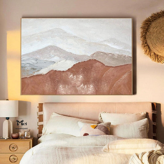 Serene Earth Tones Landscape Painting for Modern Home Decor