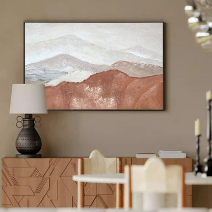 Serene Earth Tones Landscape Painting for Modern Home Decor