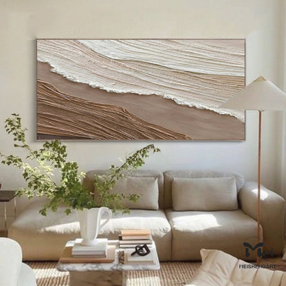 Serene Abstract Landscape Oil Painting for Modern Home Decor