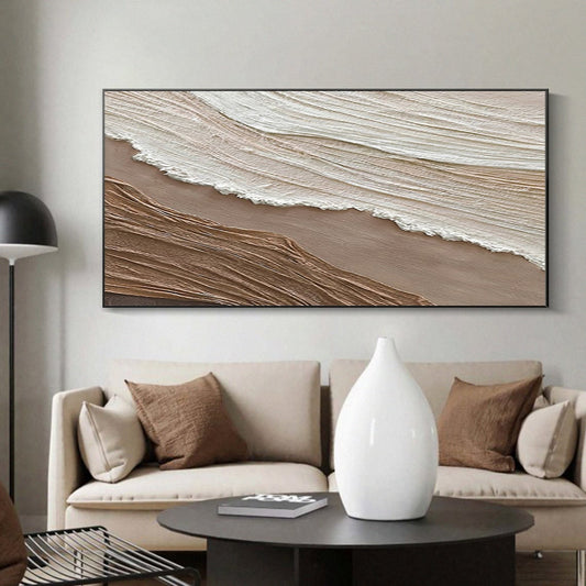 Serene Abstract Landscape Oil Painting for Modern Home Decor