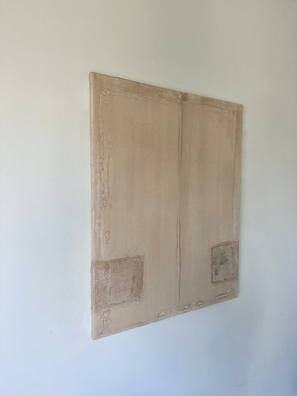 Serene Minimalist Diptych in Muted Earth Tones for Modern Art Lovers