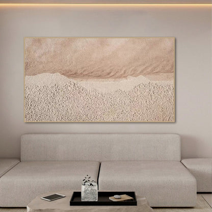 Stunning Desert Landscape Oil Painting in Warm Earth Tones for Modern Decor