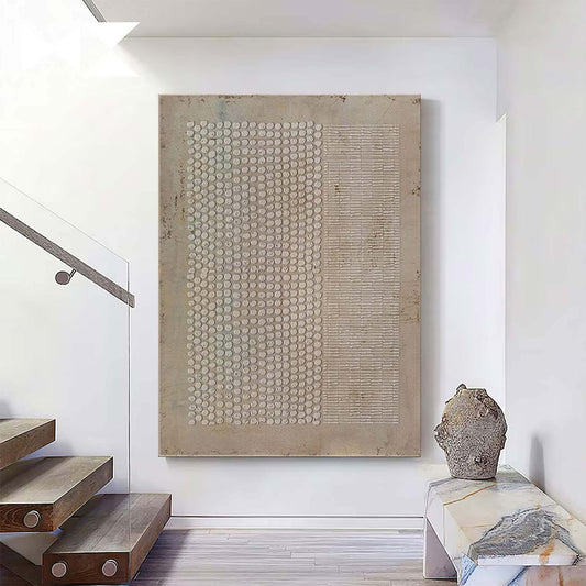 Contemporary Abstract Oil Painting: Industrial Inspired Wall Art for Modern Spaces
