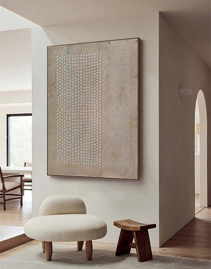 Contemporary Abstract Oil Painting: Industrial Inspired Wall Art for Modern Spaces