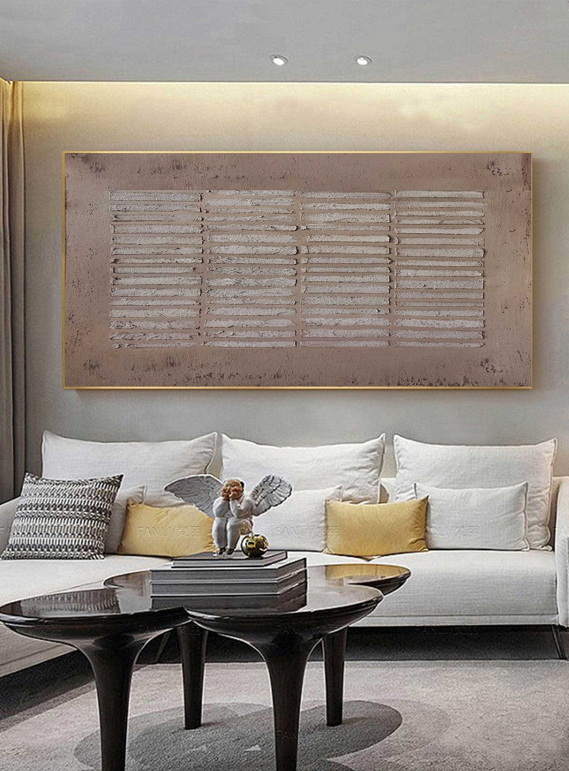 Serene Whispering Sands Contemporary Oil Painting for Elegant Home Decor