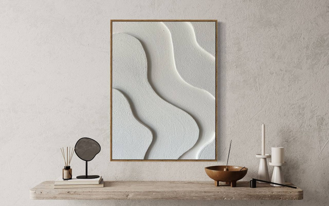 Abstract Fluidity: Modern Oil Painting for Contemporary Home Decor