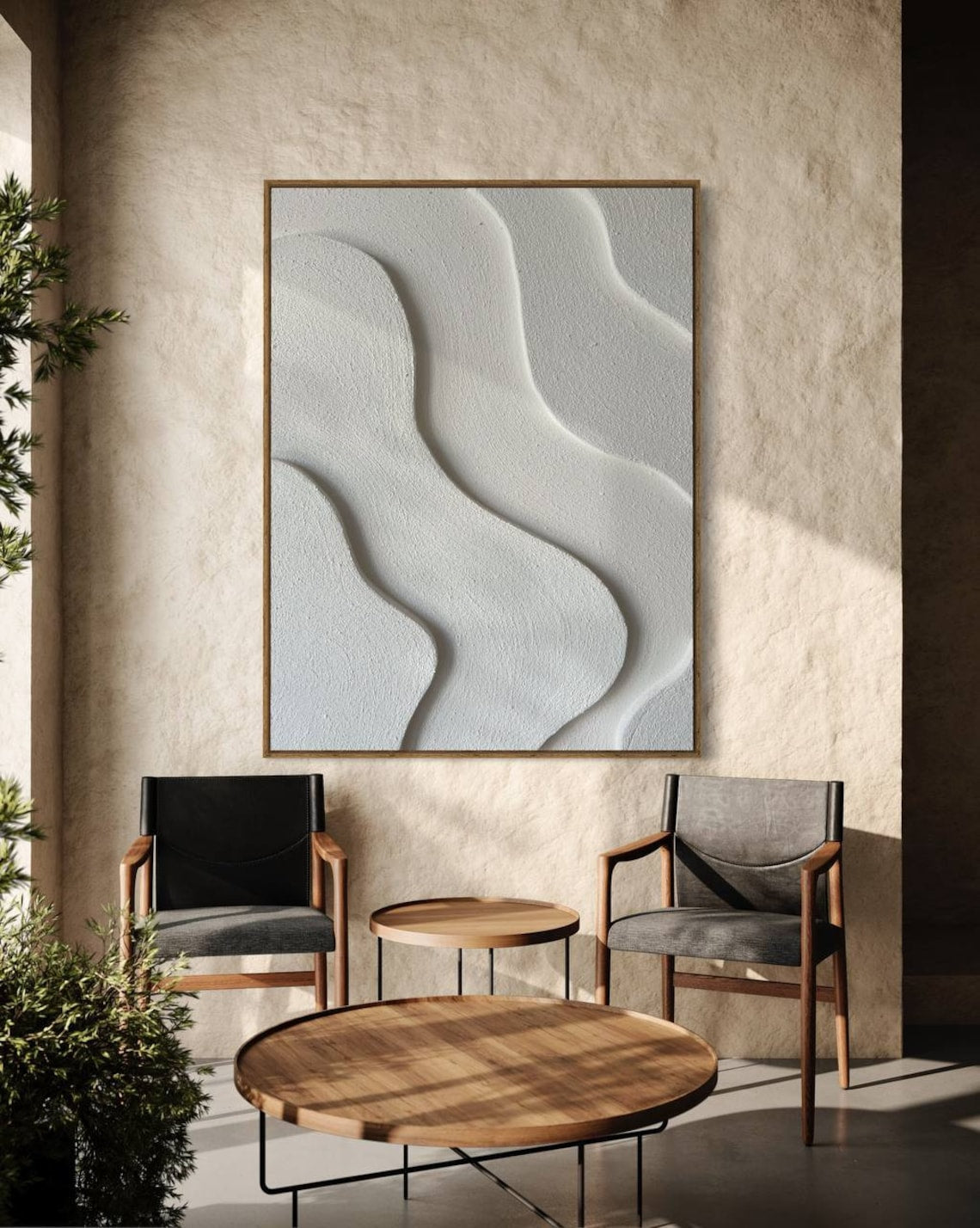 Abstract Fluidity: Modern Oil Painting for Contemporary Home Decor