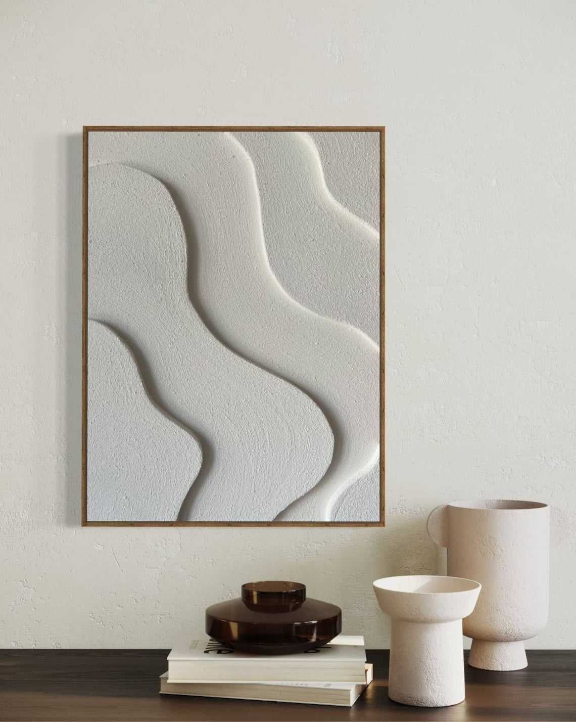 Abstract Fluidity: Modern Oil Painting for Contemporary Home Decor