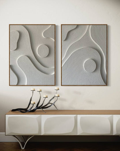 Abstract Wave Patterns in Elegant Oil Painting for Modern Home Decor