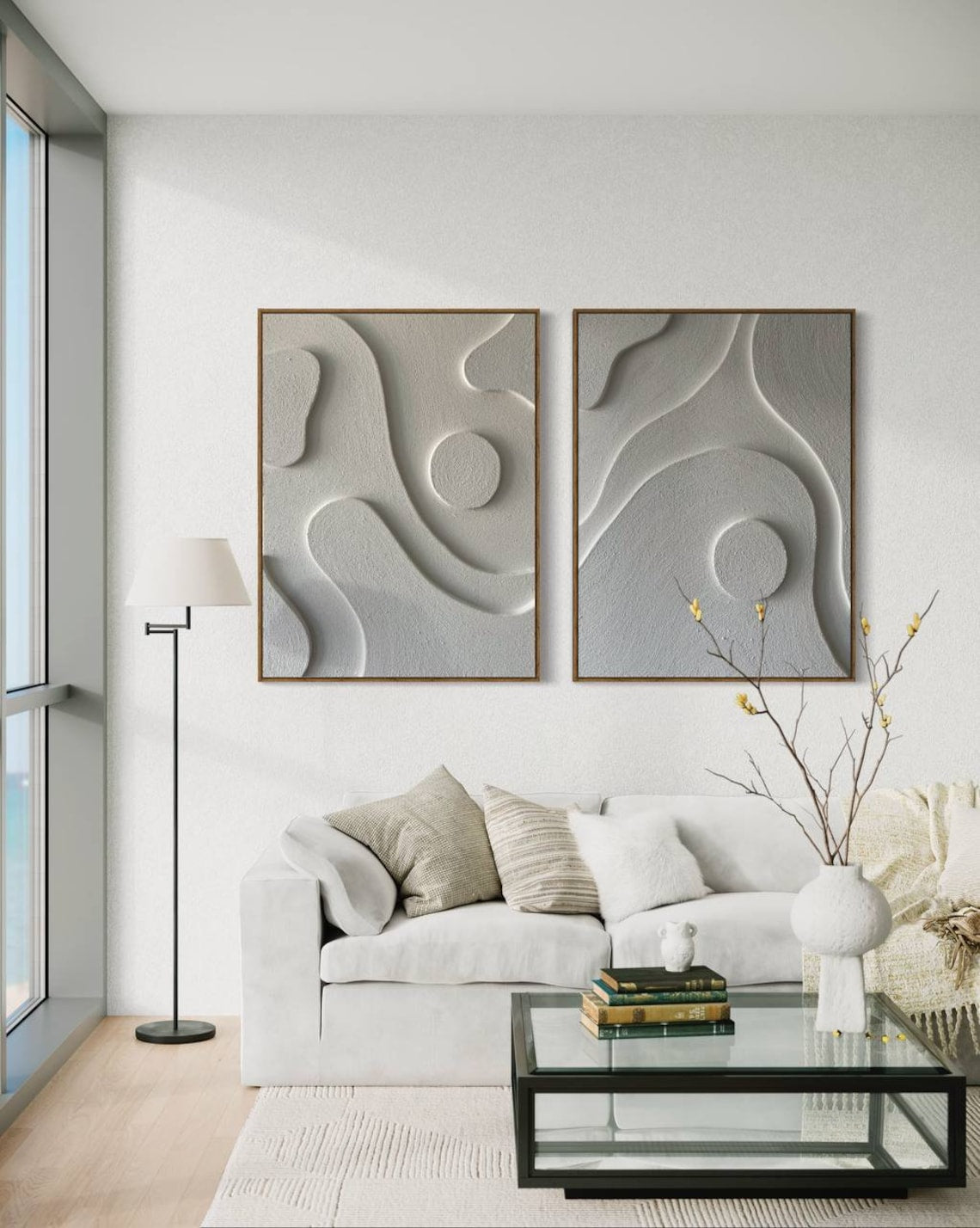 Abstract Wave Patterns in Elegant Oil Painting for Modern Home Decor