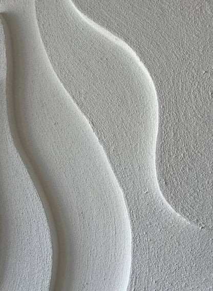 Serene Wave Abstract Oil Painting for Tranquil Home Decor and Modern Interiors