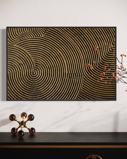 Abstract Gold Swirls: Modern Wall Art for Elegant Home Decor